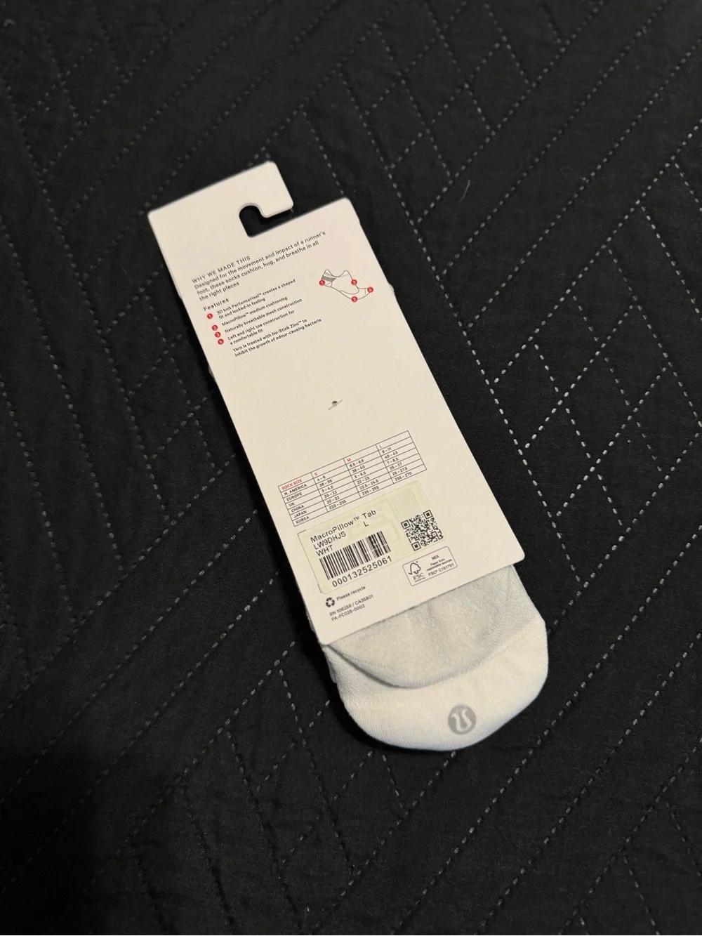 lululemon athletica Light Gray No-Show Running Tab Socks